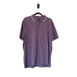 Perry Ellis Mens Polo Soft Breathable Moisture Wicking Short Sleeve Light Purple